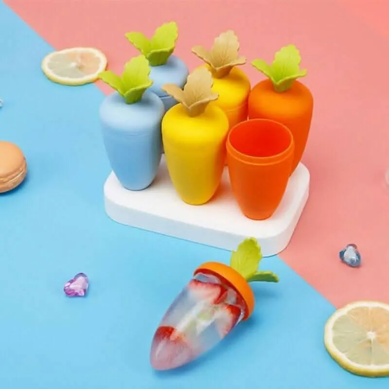 Adorable Carrot 6pcs Ice Candy Mould