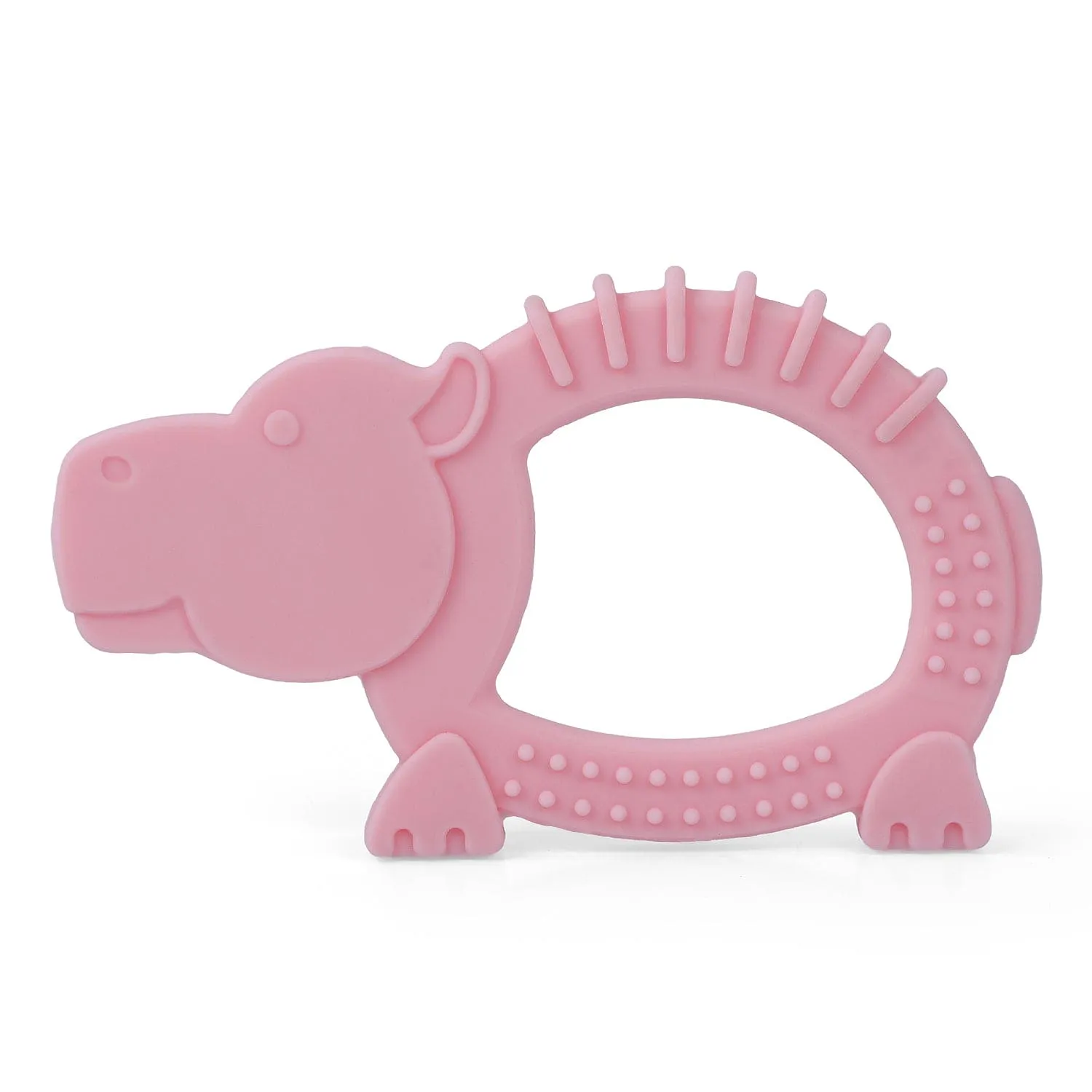Baby Moo Soothing Silicon Teether BPA And Toxin Free Pack of 2 - Unicorn Blue And Hippo Pink