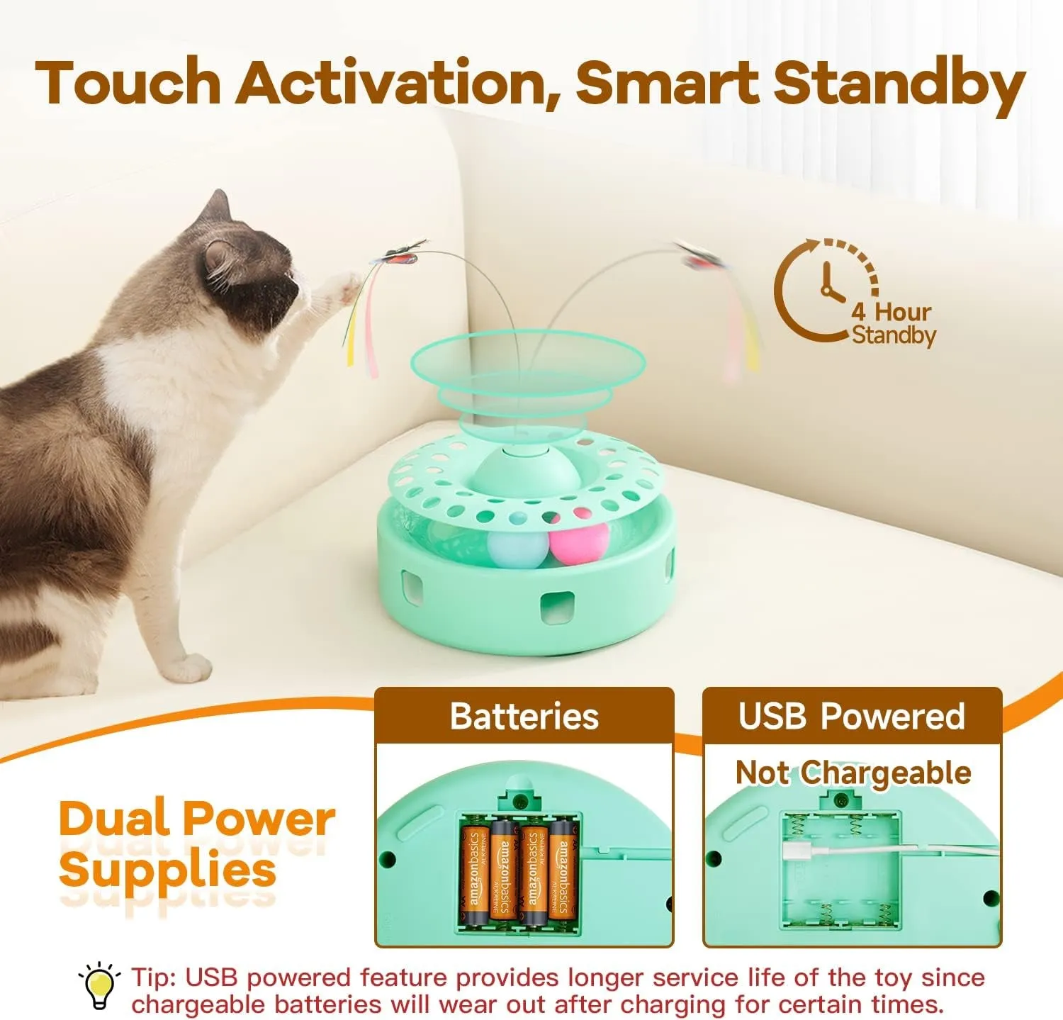 Cat 3-In-1 Automatic Interactive Kitten Toy