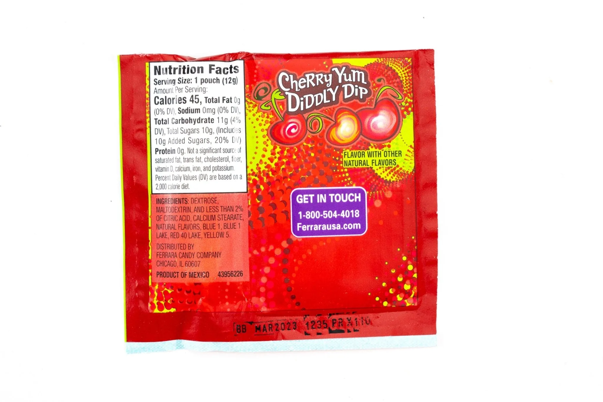 Fun Dip Cherry Flavor Yum Diddly Dip Candy Pack (0.43 oz)