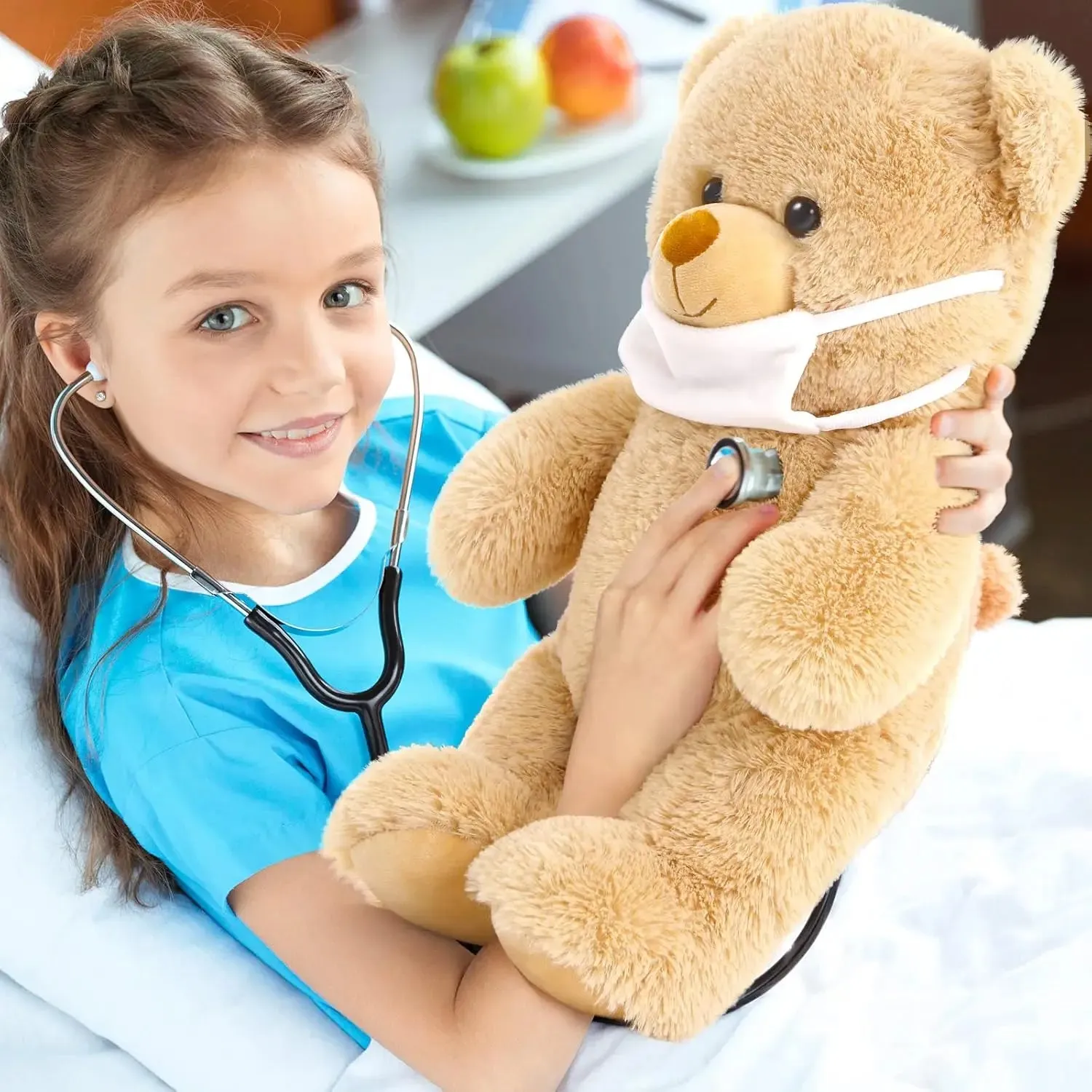 MorisMos Get Well Soon Teddy Bear Stuffed Animal - Stuffed Bear Plush Toy, Get Well Soon Gifts for Kids Men Women After Surgery