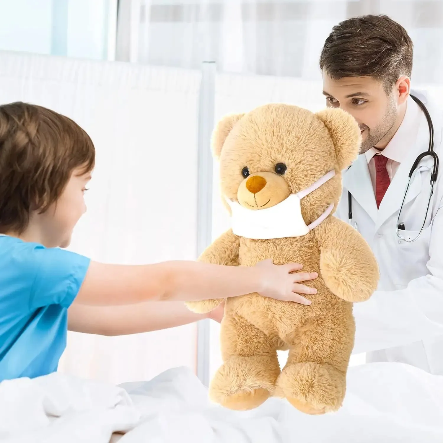 MorisMos Get Well Soon Teddy Bear Stuffed Animal - Stuffed Bear Plush Toy, Get Well Soon Gifts for Kids Men Women After Surgery