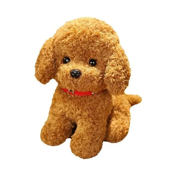 Soft and Adorable Realistic Furry Toy Dog with Pure Cotton Filling for Children Gift and Home Decoration, White